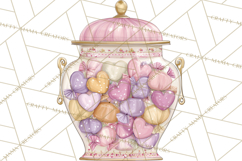 Retro Valentine Candy Shop Clipart PNG Pastel Sweets Product Image 4