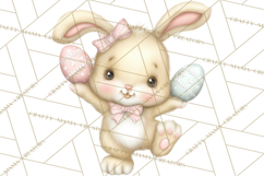 Easter Bunnies Clipart, Cute Cartoon Bunnies Png Product Image 2