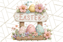 Easter Farm Animals Clipart PNG, Farm Animals Easter Eggs Product Image 2
