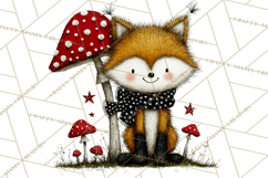 Forest Friends Woodland Animals PNG Clipart Mushrooms Art Product Image 2