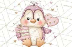 Sweet Treat Animals Clipart, Valentine Cupcake Cat PNG Product Image 2