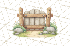 Farm Animals Clipart PNG, Cow Pig Sheep Horse Chicken Goat Product Image 2