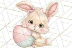 Easter Bunnies Clipart, Cute Cartoon Bunnies Png Product Image 2