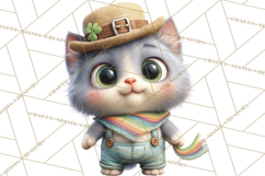 Lucky Animals Clipart, St. Patrick’s Day PNG, Cute Shamrock Product Image 2