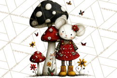 Forest Friends Woodland Animals PNG Clipart Mushrooms Art Product Image 3