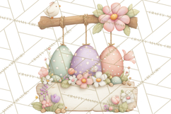 Easter Farm Animals Clipart PNG, Farm Animals Easter Eggs Product Image 3