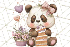 Sweet Treat Animals Clipart, Valentine Cupcake Cat PNG Product Image 4