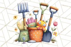 Farm Animals Gardening Clipart PNG, Garden Farm Animals Product Image 4