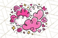 Bubblegum Pop Valentine Clipart PNG Hearts Candy Cupcakes Product Image 4