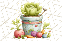 Farm Animals Gardening Clipart PNG, Garden Farm Animals Product Image 5