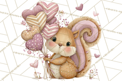 Sweet Treat Animals Clipart, Valentine Cupcake Cat PNG Product Image 5