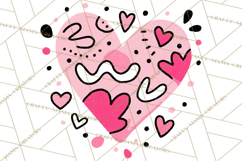 Bubblegum Pop Valentine Clipart PNG Hearts Candy Cupcakes Product Image 2