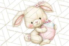 Easter Bunnies Clipart, Cute Cartoon Bunnies Png Product Image 3