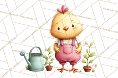 Farm Animals Gardening Clipart PNG, Garden Farm Animals Product Image 4