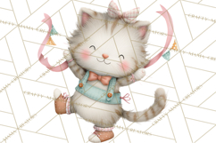 Farm Animals Dance Party Clipart, Dancing Cow Pig Sheep Png Product Image 2