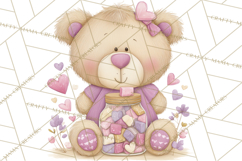 Sweet Treat Animals Clipart, Valentine Cupcake Cat PNG Product Image 3