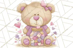 Sweet Treat Animals Clipart, Valentine Cupcake Cat PNG Product Image 3