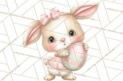 Easter Bunnies Clipart, Cute Cartoon Bunnies Png Product Image 3