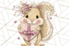 Sweet Treat Animals Clipart, Valentine Cupcake Cat PNG Product Image 4