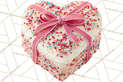 Rainbow Sprinkle Valentine Dessert Clipart PNG Product Image 4