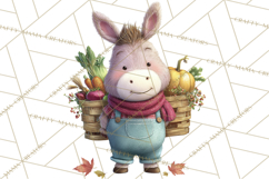 Farm Animals Gardening Clipart PNG, Garden Farm Animals Product Image 4