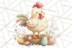 Easter Farm Animals Clipart PNG, Farm Animals Easter Eggs Product Image 3