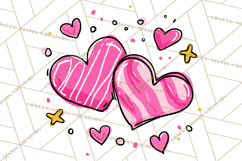 Bubblegum Pop Valentine Clipart PNG Hearts Candy Cupcakes Product Image 3