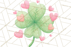 St. Patrick’s Day Clipart, Girly Lucky Shamrock Clip Art PNG Product Image 5