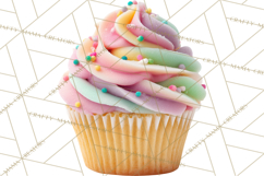 Rainbow Sprinkle Valentine Dessert Clipart PNG Product Image 2