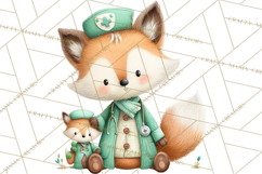 Woodland Animal Doctor Clipart Cute Pediatric Vet PNG Product Image 2
