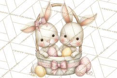 Easter Bunnies Clipart, Cute Cartoon Bunnies Png Product Image 3