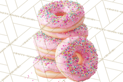 Rainbow Sprinkle Valentine Dessert Clipart PNG Product Image 3