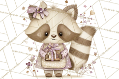 Sweet Treat Animals Clipart, Valentine Cupcake Cat PNG Product Image 3