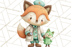 Woodland Animal Doctor Clipart Cute Pediatric Vet PNG Product Image 3