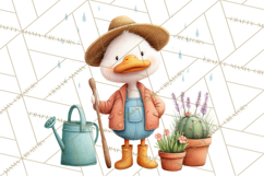 Farm Animals Gardening Clipart PNG, Garden Farm Animals Product Image 4