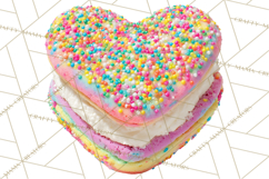 Rainbow Sprinkle Valentine Dessert Clipart PNG Product Image 4