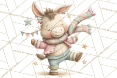 Farm Animals Dance Party Clipart, Dancing Cow Pig Sheep Png Product Image 4