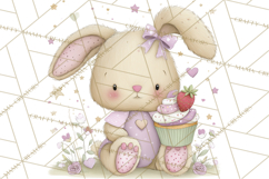 Sweet Treat Animals Clipart, Valentine Cupcake Cat PNG Product Image 5