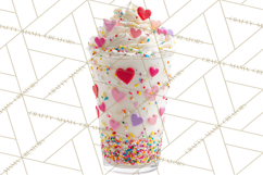 Rainbow Sprinkle Valentine Dessert Clipart PNG Product Image 5