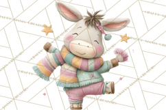 Farm Animals Dance Party Clipart, Dancing Cow Pig Sheep Png Product Image 5