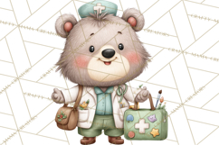 Woodland Animal Doctor Clipart Cute Pediatric Vet PNG Product Image 2