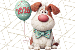 Cute New Year Clipart, Cartoon Animal New Year PNG Product Image 2