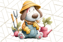 Farm Animals Gardening Clipart PNG, Garden Farm Animals Product Image 3