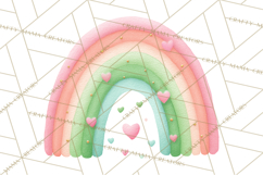 St. Patrick’s Day Clipart, Girly Lucky Shamrock Clip Art PNG Product Image 3