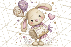 Sweet Treat Animals Clipart, Valentine Cupcake Cat PNG Product Image 3