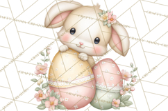 Easter Bunnies Clipart, Cute Cartoon Bunnies Png Product Image 4