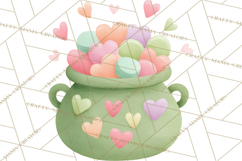 St. Patrick’s Day Clipart, Girly Lucky Shamrock Clip Art PNG Product Image 4