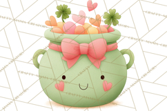 St. Patrick’s Day Clipart, Girly Lucky Shamrock Clip Art PNG Product Image 5