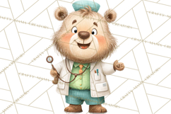 Woodland Animal Doctor Clipart Cute Pediatric Vet PNG Product Image 5