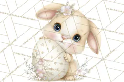 Easter Bunnies Clipart, Cute Cartoon Bunnies Png Product Image 5